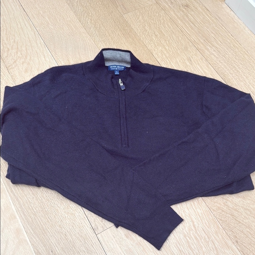 Men's Navy Half-Zip Sweater Peter Millar